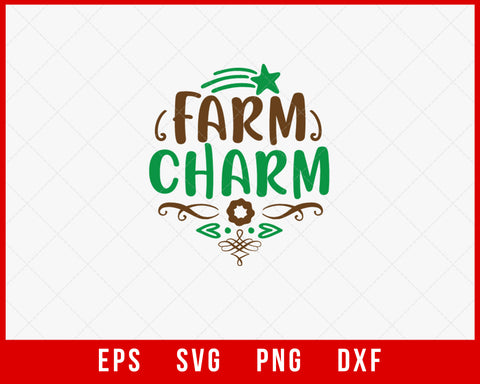 Farm Charm Ugly Christmas Pajama SVG Cut File for Cricut and Silhouette