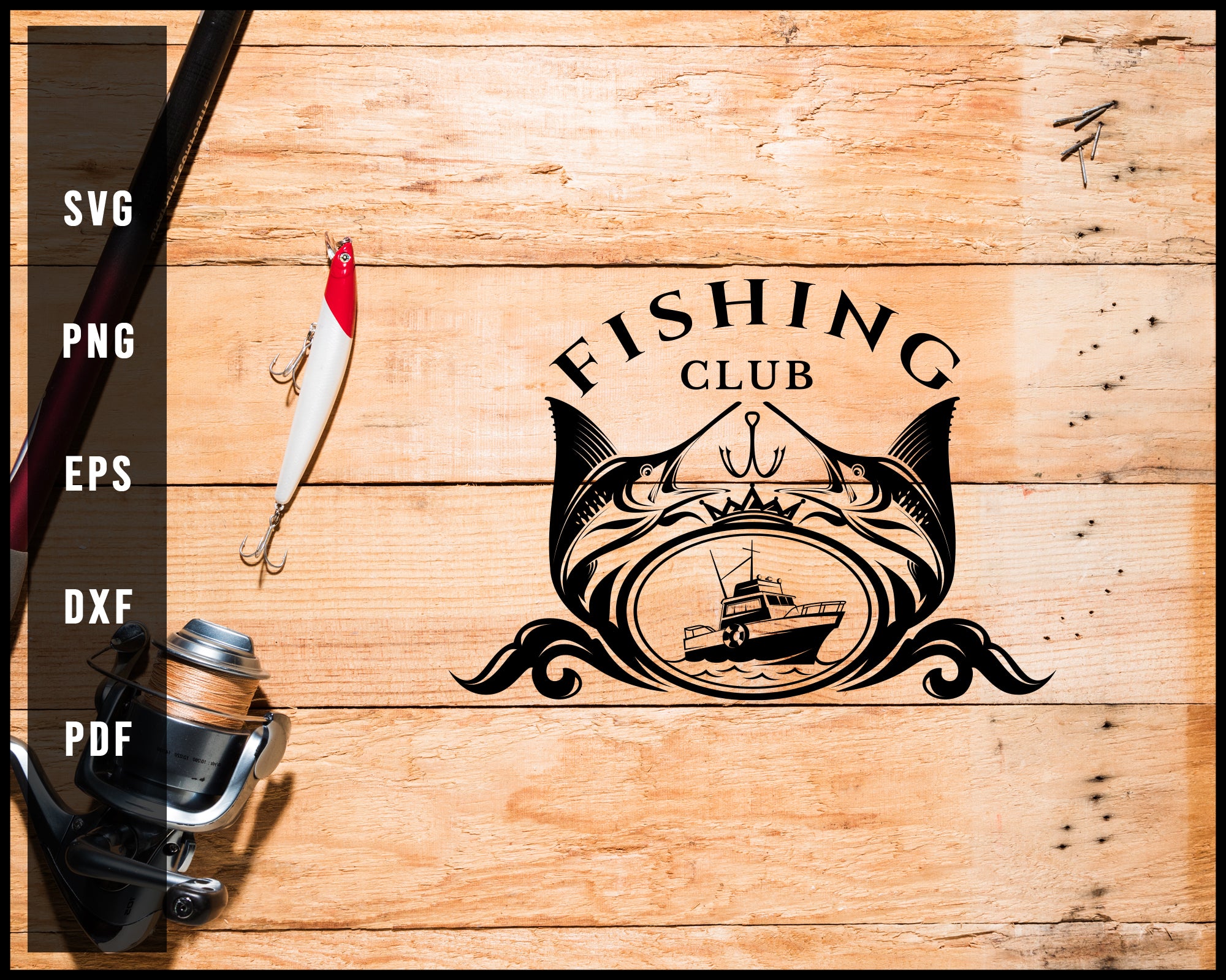 Fishing Club svg png Silhouette Designs For Cricut And Printable Files