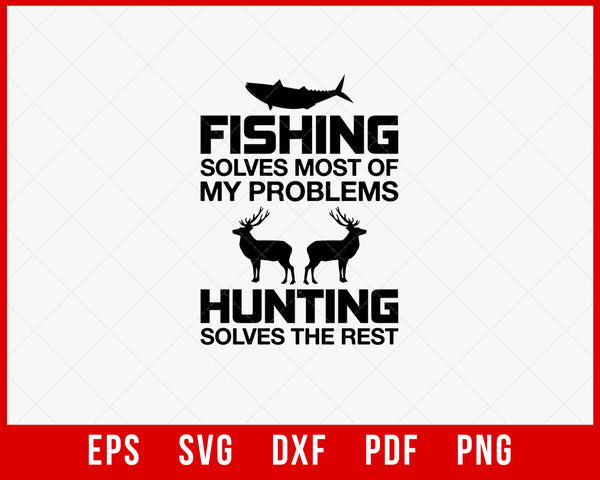 Hunting Fishing Funny T-shirt Design  Creative Design Maker –  Creativedesignmaker