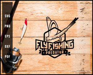 Flyfishing Predator svg png Silhouette Designs For Cricut And Printable Files