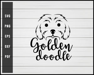 Golden Doodle Dog svg png eps Silhouette Designs For Cricut And Printable Files