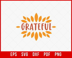 Grateful Hearts Gather Here Thanksgiving SVG Cutting File Digital Download