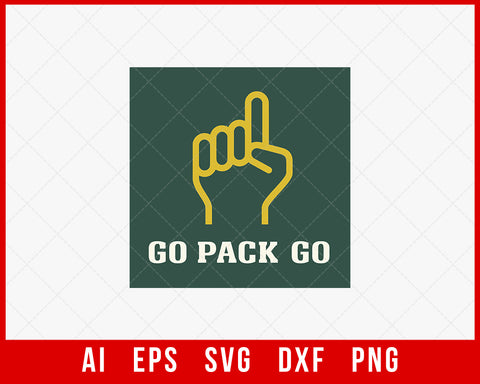 Go Packers Go Song Clipart Silhouette NFL SVG Cut File for Cricut Digital Download