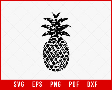 Grunge Pineapple Summer T-shirt Design Digital Download File