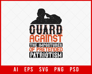 Guard Against the Impostures Memorial Day Editable T-shirt Design Digital Download File