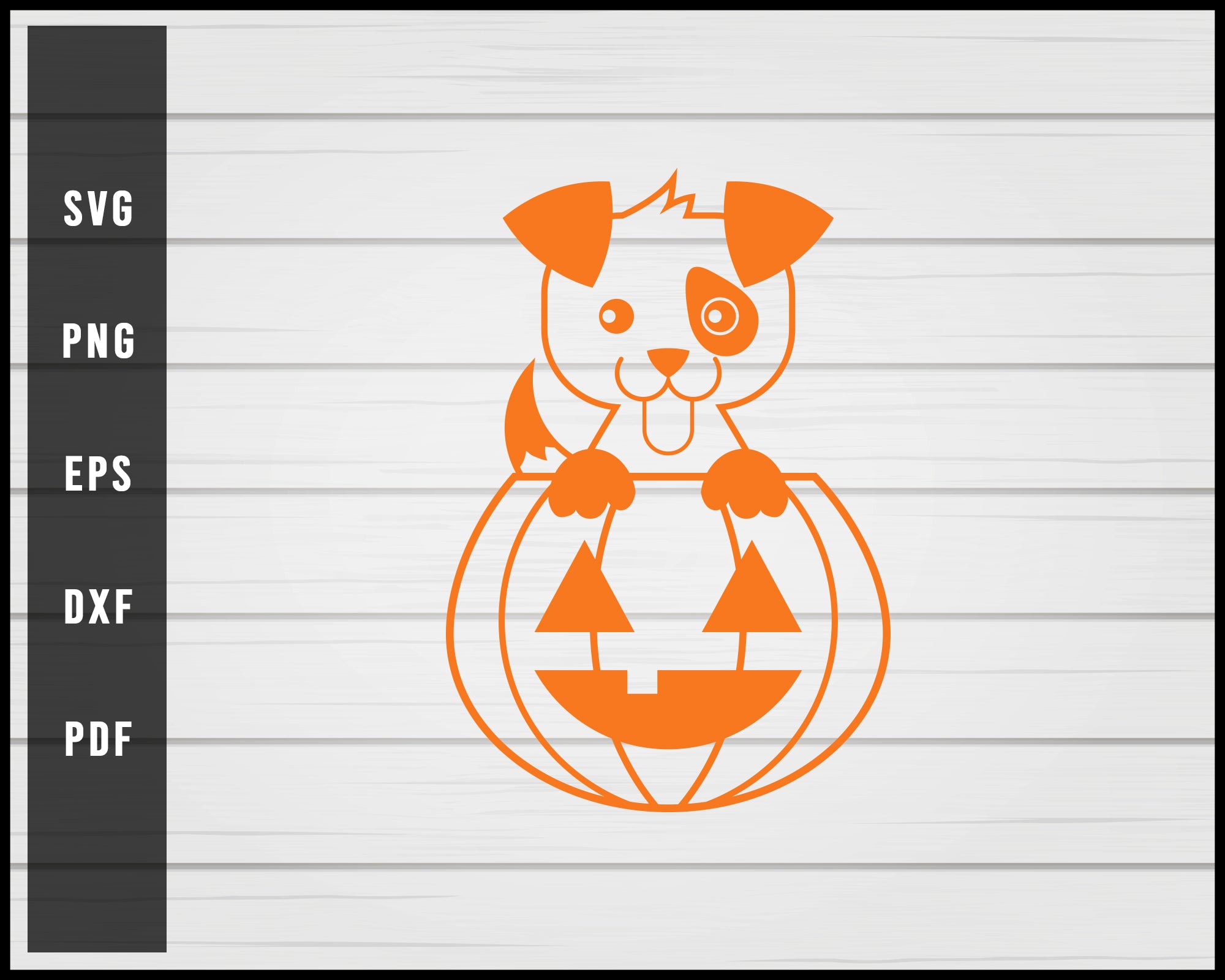 Halloween Pumpkin Dog svg png eps Silhouette Designs For Cricut And Printable Files