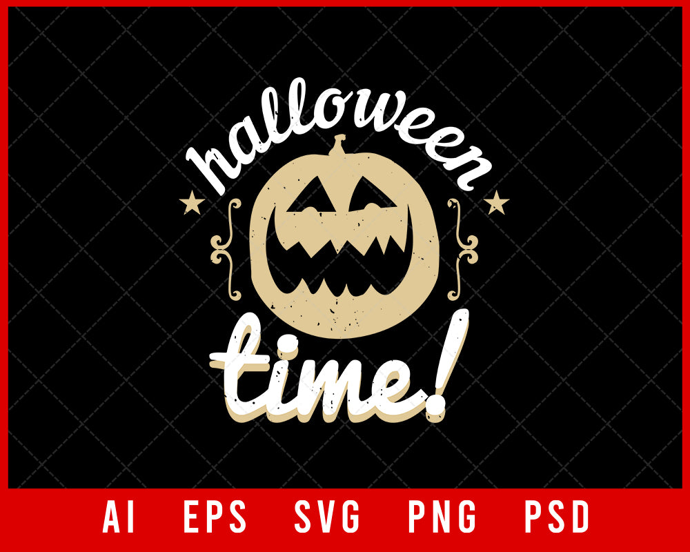 Halloween Time Ghost Freak Funny Editable T-shirt Design Digital Download File