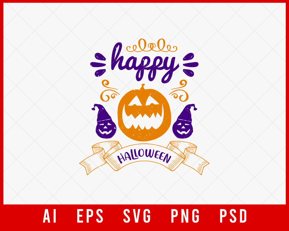 Happy Halloween Ghost Freak Funny Editable T-shirt Design Digital Download File