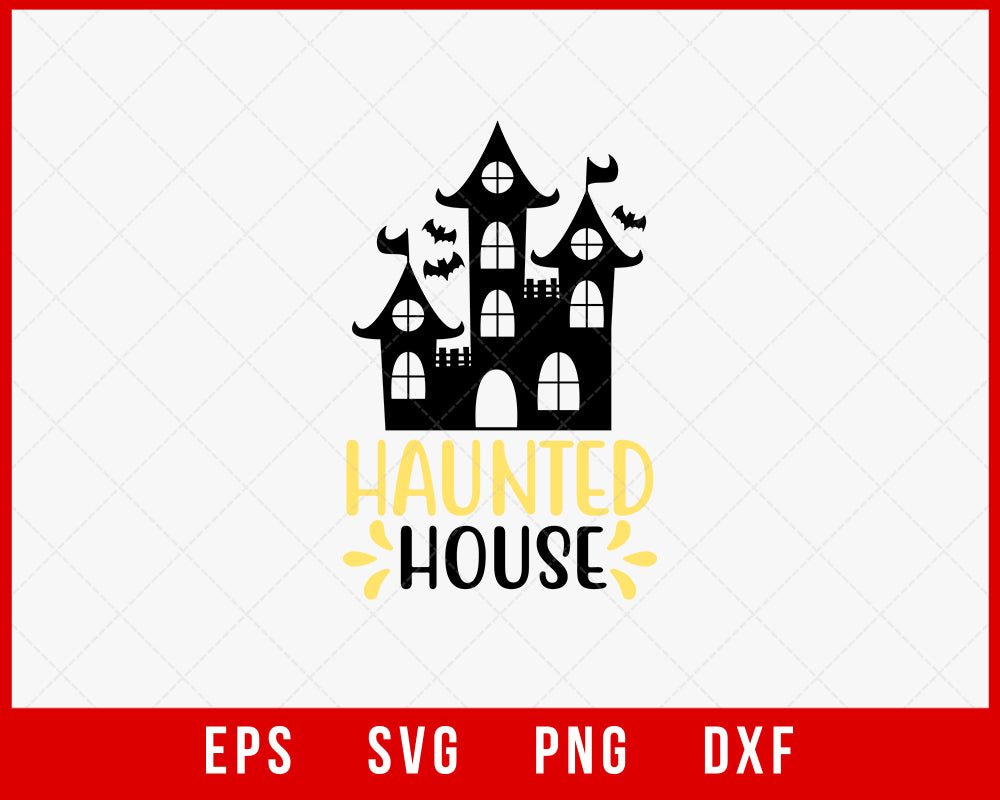 Haunted House Funny Halloween SVG Cutting File Digital Download