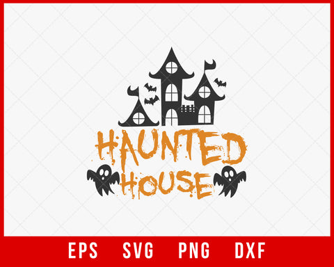 Haunted House Fall Season Funny Halloween Cutting File Digital Download