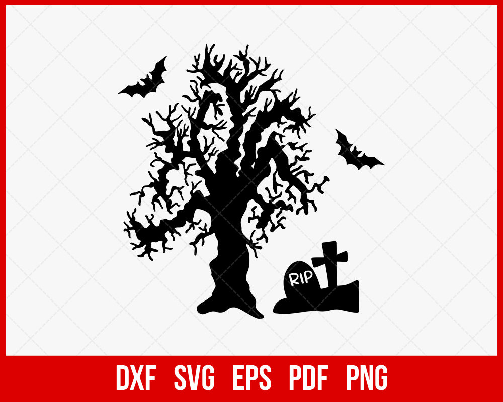 Haunted House Rest in Peach Funny Halloween SVG Cutting File Digital Download