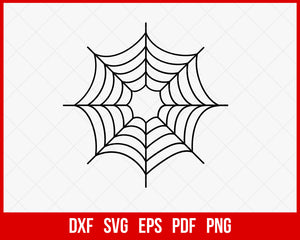 Spider Net Horror Funny Halloween SVG Cutting File Digital Download