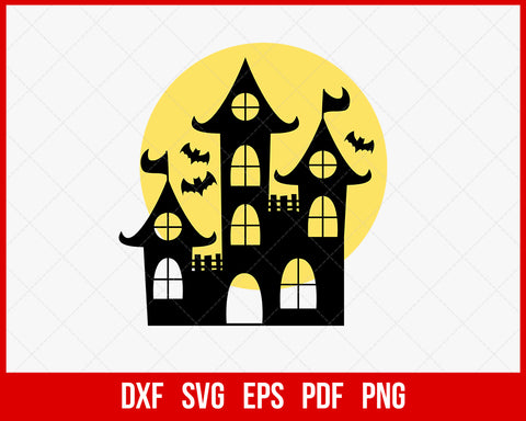 Haunted House Funny Halloween SVG Cutting File Digital Download