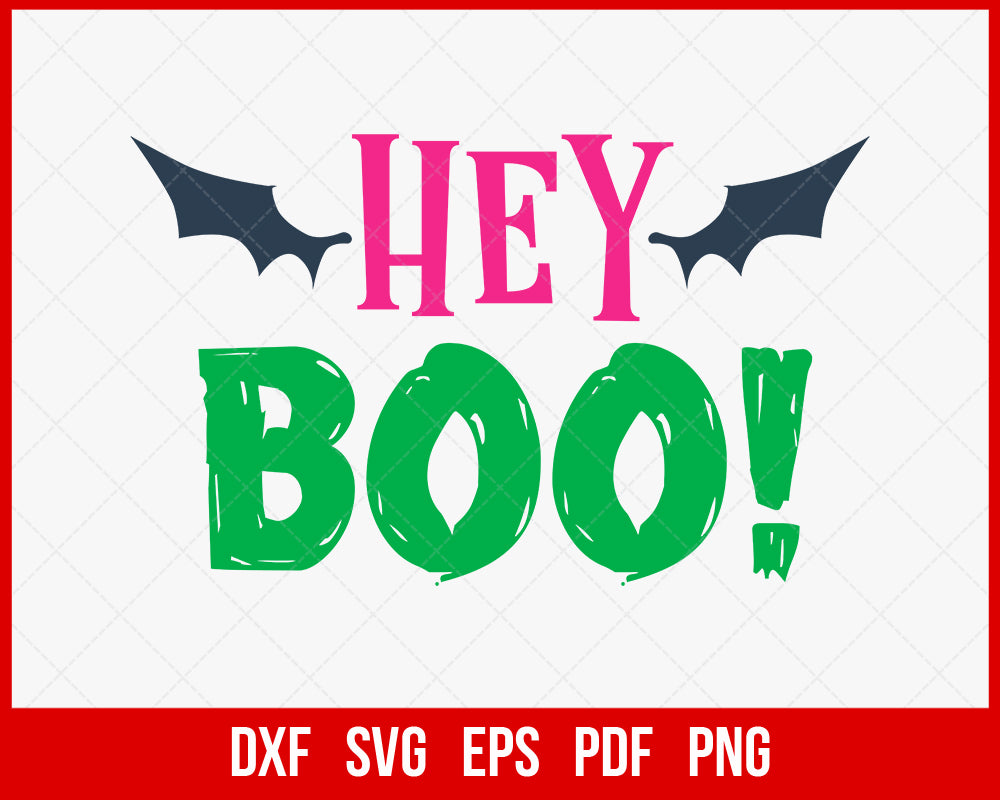 Hey Boo Cute Pumpkin Spice Funny Halloween SVG Cutting File Digital Download