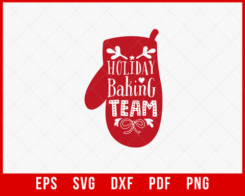 Holiday Baking Team Funny Christmas Pajamas SVG Cutting File Digital Download