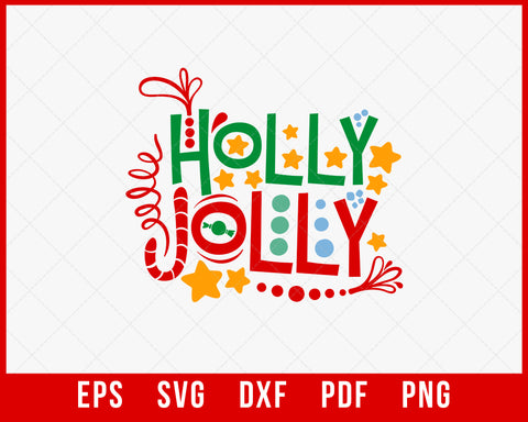 Holly Jolly Funny Christmas Pajamas SVG Cutting File Digital Download