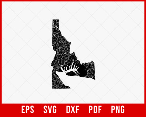 Idaho Elk Hunting Gift SVG Cutting File Instant Download