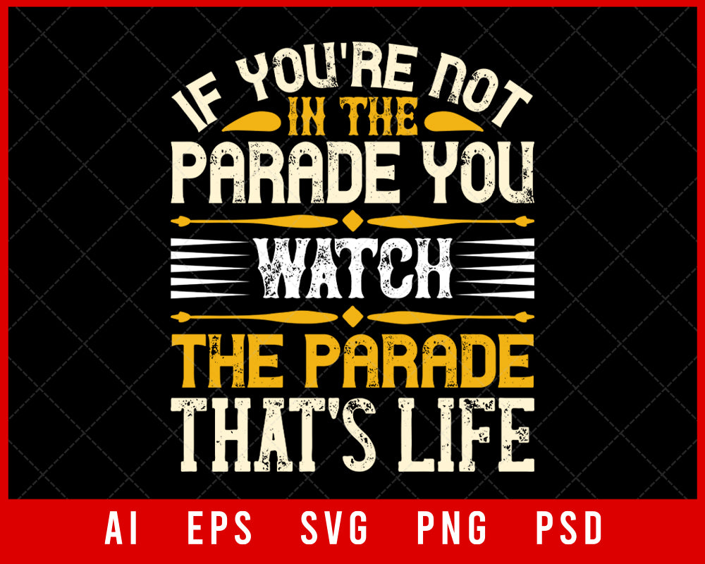 If you’re not In the Parade NFL Lovers T-shirt Design Digital Download File