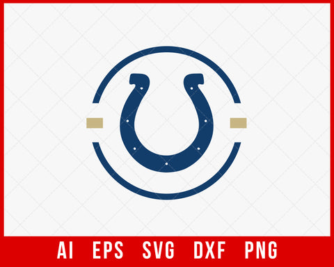 Horseshoe Clipart PNG NFL Indianapolis Colts SVG Decal Cut File for Cricut Digital Download