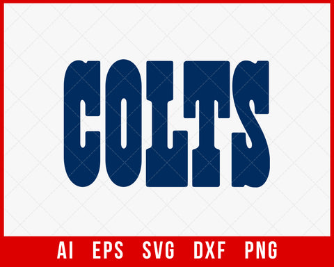 NFL Indianapolis Colts Logo SVG Decal Silhouette Cameo Cut File for Cricut Digital Download