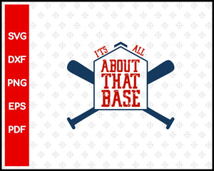 It's Baseball Y'All Baseball Cut File For Cricut svg, dxf, png, eps, pdf Silhouette Printable Files