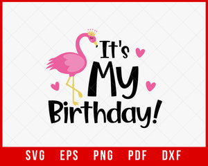 It’s My Birthday Funny Flamingo Summer T-shirt Design Digital Download File