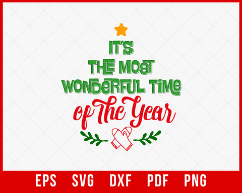 It's The Most Wonderful Time of The Year Christmas SVG Cutting File Digital Download