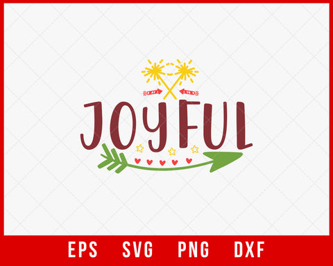 Joyful Merry Christmas Truck Reindeer Cute Elf SVG Cut File for Cricut and Silhouette