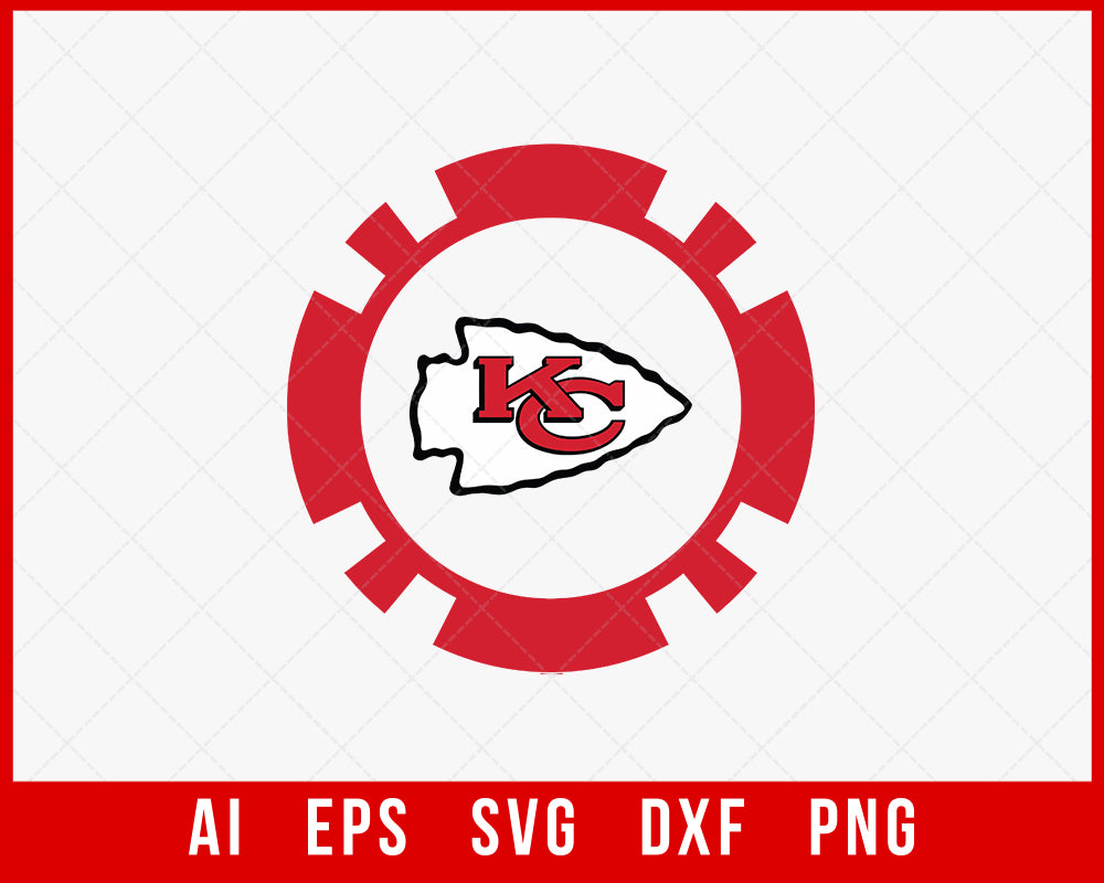 Chiefs Football Logo Sign SVG File for Cricut Maker and Silhouette Cameo Digital Download