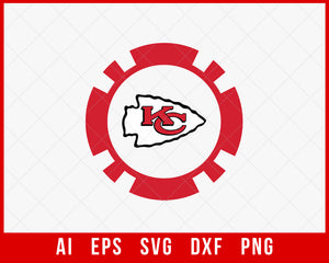 Chiefs Football Logo Sign SVG File for Cricut Maker and Silhouette Cameo Digital Download