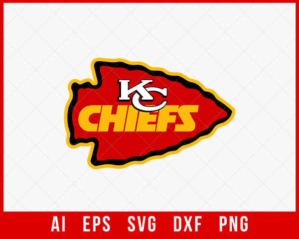 KC Chiefs Shirt Design - SVG Graphic & Cut File for Cricut or Silhouette