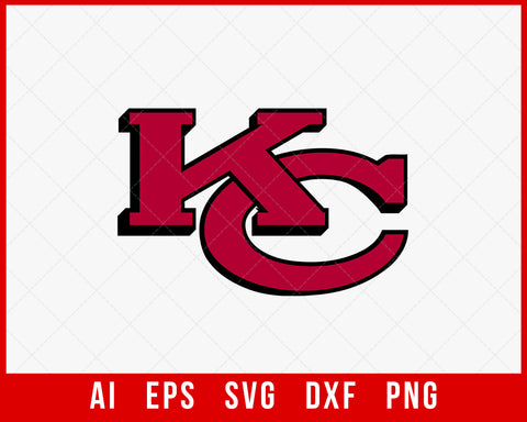 Chiefs Football Logo SVG File for Cricut Maker and Silhouette Cameo Digital Download