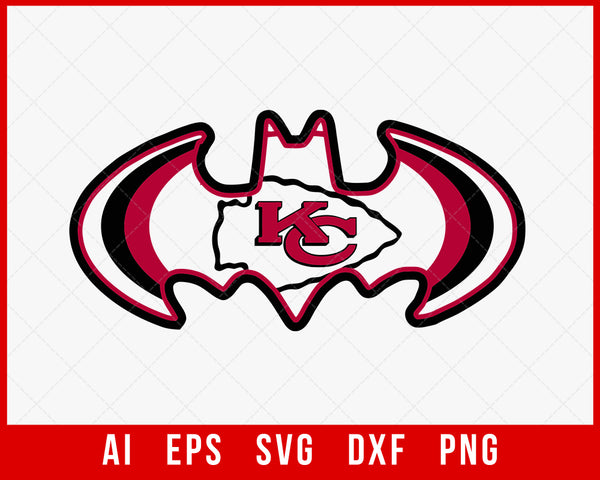 Chiefs Football Batman Logo T-shirt SVG File for Cricut Maker and  Silhouette Cameo Digital Download