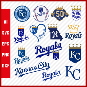 Kansas City Royals Mlb Svg Cut Files Baseball Clipart Bundle