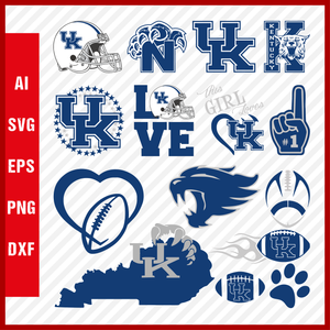 Kentucky Wildcats svg NCAA National Collegiate Athletic Association Team Logo Clipart Bundle