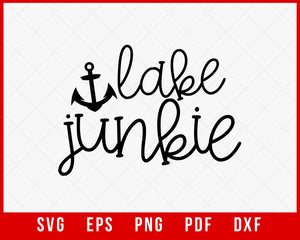 Lake Junkie Summer T-shirt Design Digital Download File