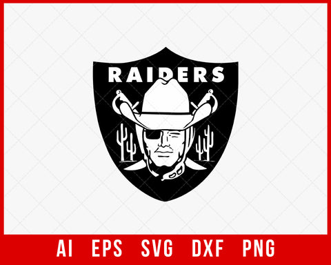 Las Vegas Raiders Logo Silhouette NFL T Shirt Design SVG PNG EPS DXF Cut File for Cricut Digital Download