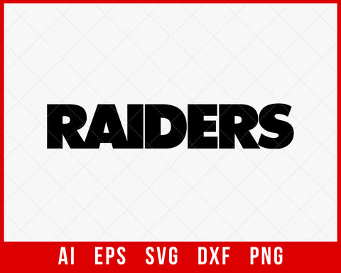 Las Vegas Raiders Logo Silhouette Cameo SVG Decal NFL T-Shirt Design SVG Cut File for Cricut Digital Download