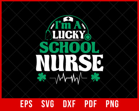 Leopard Shamrock Lucky Surgical Nurse St Patrick's Day T-Shirt Design Nurse SVG Cutting File Digital Download      