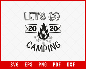 Let’s Go Camping Summer T-shirt Design Digital Download File