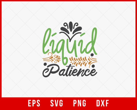 Liquid Patience Christmas Ornaments Design SVG Cut File for Cricut and Silhouette