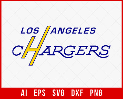 Los Angeles Chargers Art Drawing NFL Players SVG Cut File for Cricut Digital Download