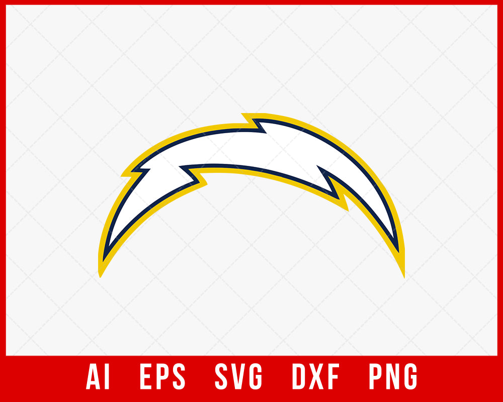 Los Angeles Chargers Silhouette NFL Players SVG Cut File for Cricut Digital Download
