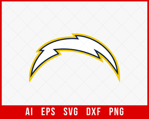 Los Angeles Chargers Silhouette NFL Players SVG Cut File for Cricut Digital Download
