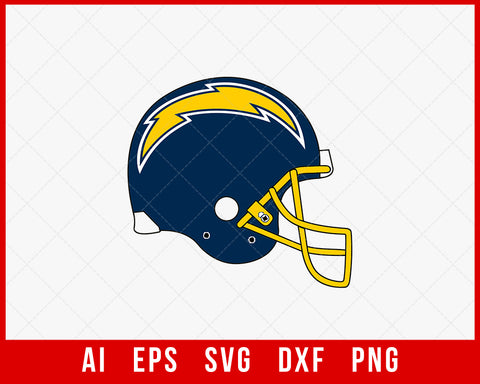 NFL Los Angeles Chargers Helmet SVG Cut File for Cricut Digital Download