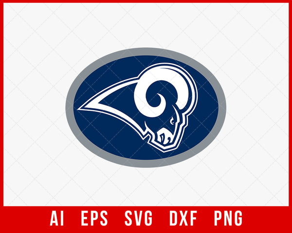 LA Rams Championship SVG Cutting File for Cricut Football Ram 