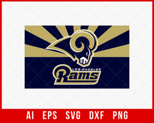 Los Angeles Rams Clipart Sheep Silhouette NFL SVG Cut File for Cricut Digital Download
