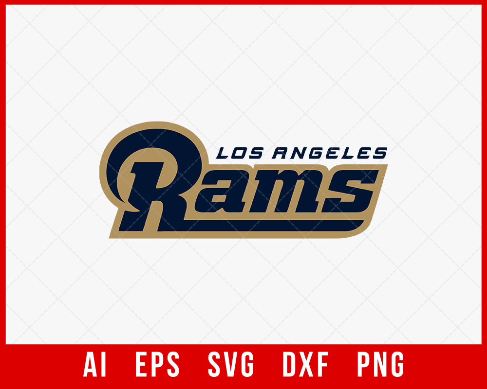 Los Angeles Rams Clipart Logo Silhouette NFL SVG Cut File for Cricut Digital Download