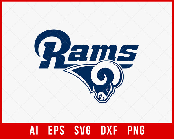 Go Rams SVG • NFL Los Angeles Football Team T-shirt Design SVG Cut Files  Cricut