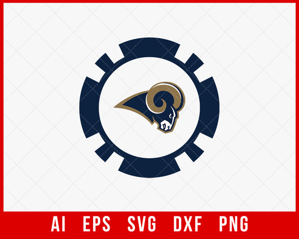 Los Angeles Rams logo Digital File (SVG cutting file + pdf+png+dxf)